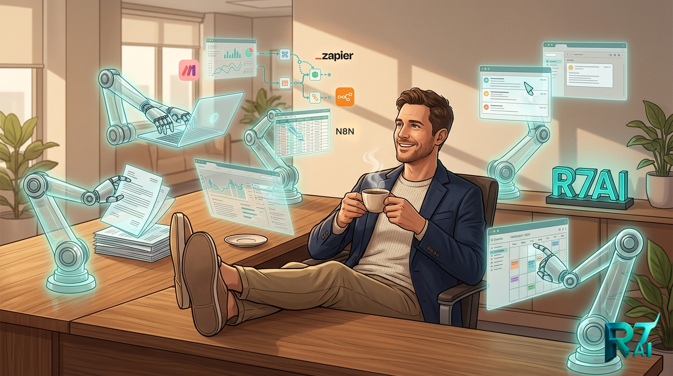 אוטומציה עסקית עם AI - איך לחסוך שעות עבודה כל שבוע