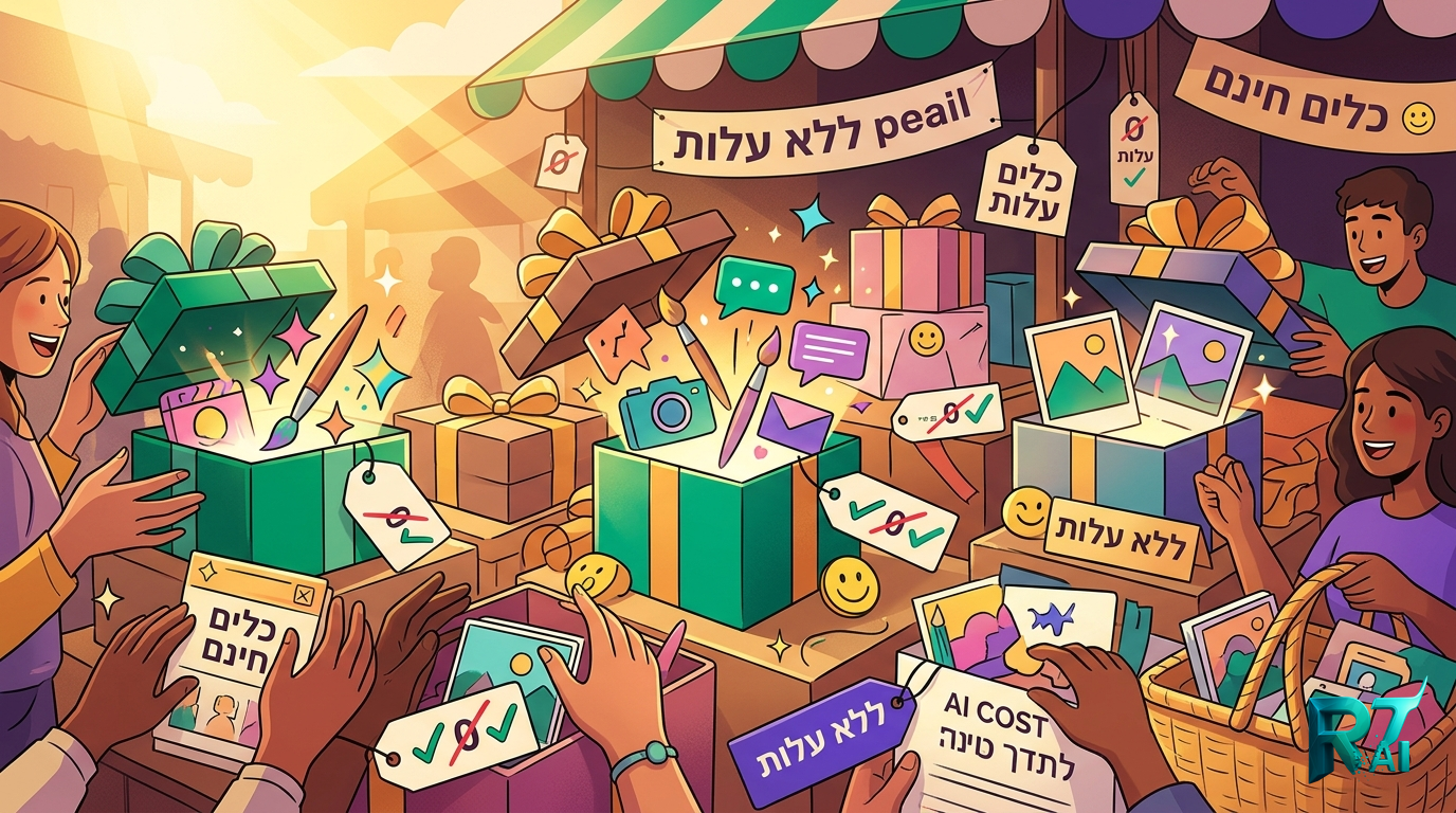 כלי AI חינמיים - 10 כלים שאפשר להשתמש בהם היום בלי לשלם
