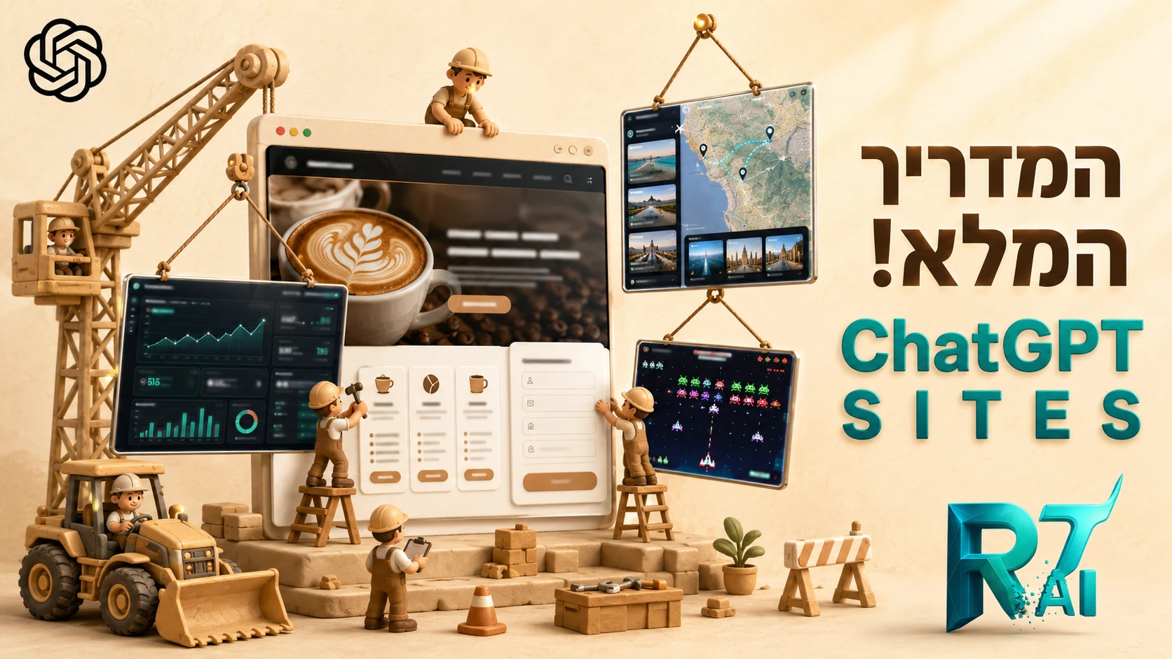 ChatGPT Sites: המדריך המלא - אתר חי שעובד מהרגע הראשון, ישר מתוך שיחה