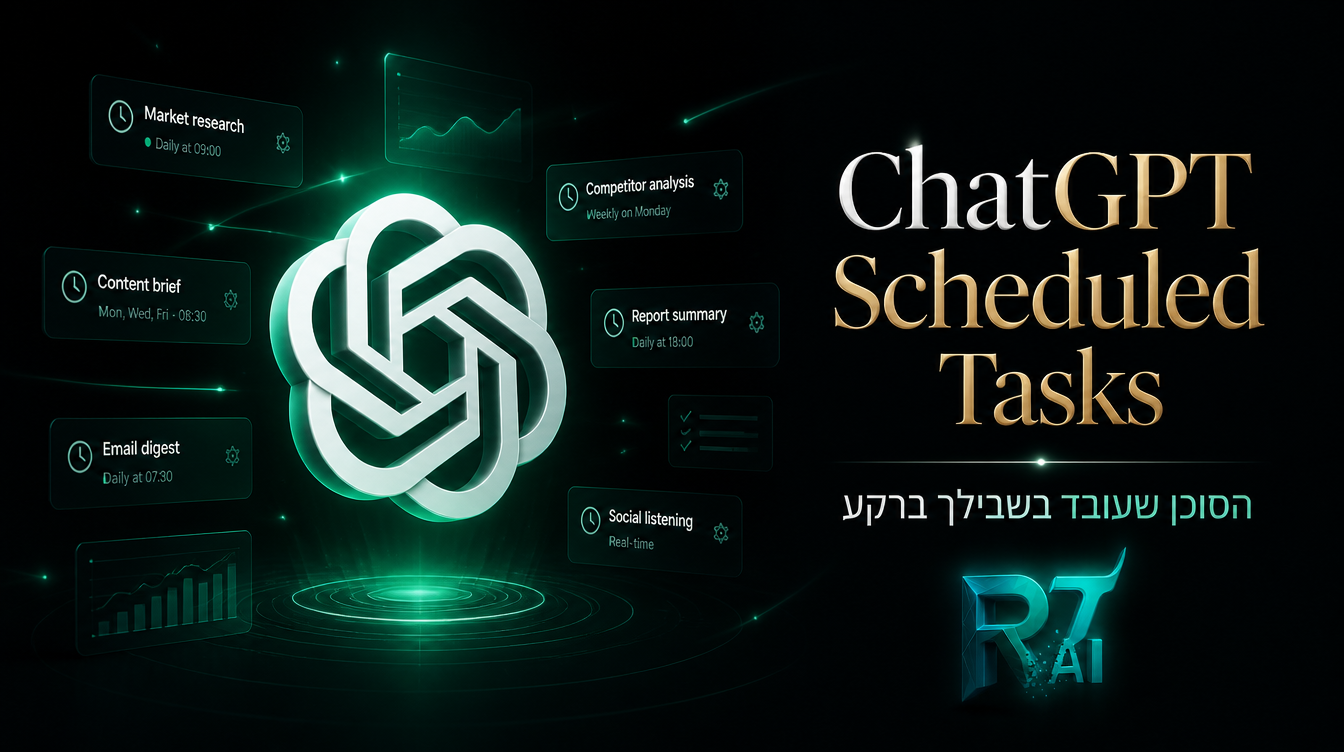 ChatGPT Scheduled Tasks שודרג: לא רק תזכורות - AI שעובד בשבילכם ברקע