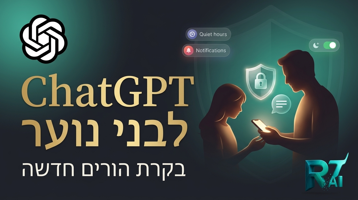 ChatGPT לבני נוער: כך OpenAI מגנה על הילדים שלכם בצ'אט (ומה ההורים צריכים להפעיל)