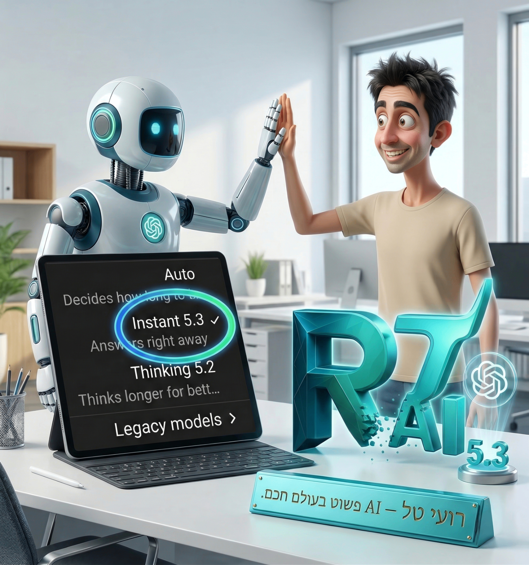 OpenAI שחררה את GPT-5.3 Instant לכולם - פחות סירובים, פחות cringe, פחות הזיות