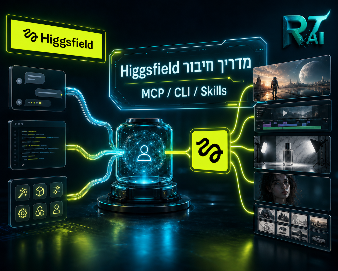 חיבורים חדשים של Higgsfield: MCP, CLI ו-Skills לסוכני AI