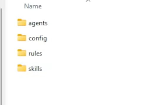 תוכן תיקיית .gemini - agents, config, rules, skills